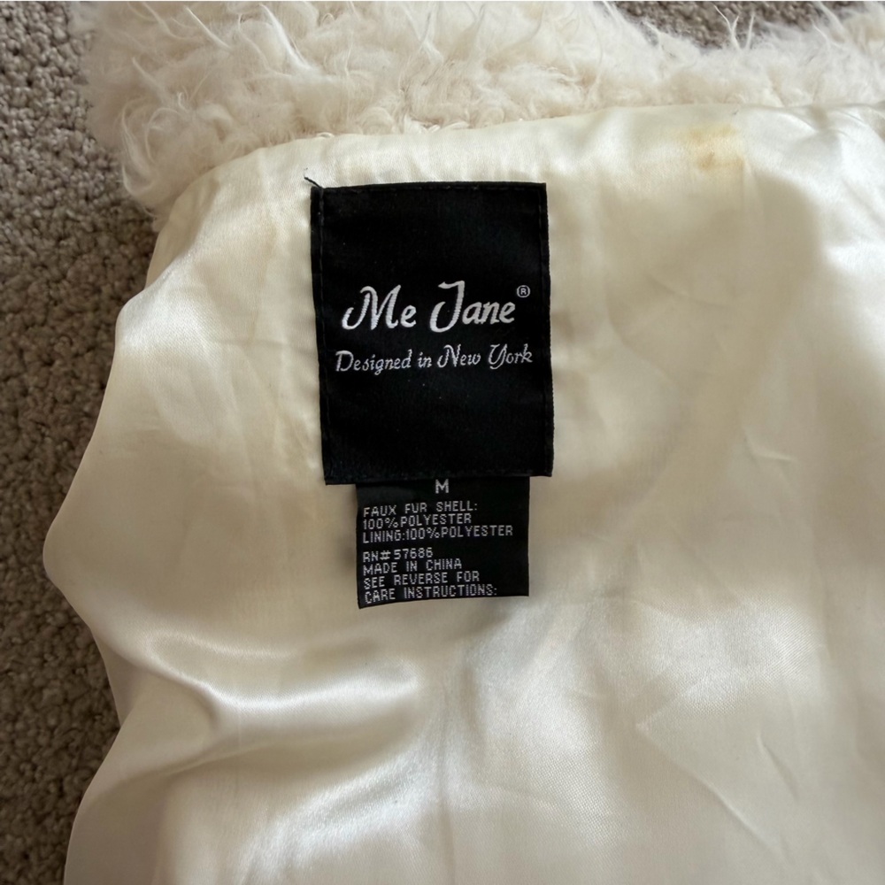 Me Jane Fluffy Cream Fur Jacket - Picture 7 of 8